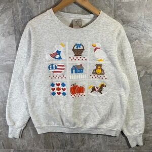 Vintage 90s Delta sweatshirt quirky duck Wholesome streetwear Cozy Woman's Large